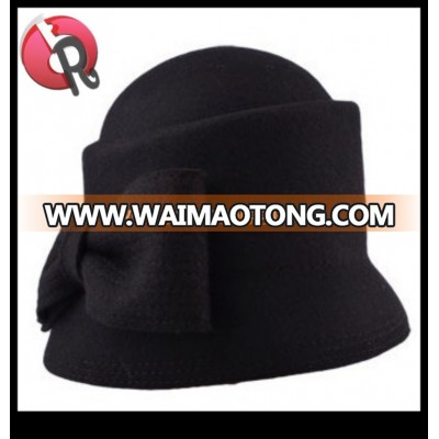 Women 2017 wool cap vintage felt cloche woorich dress hat sombrero de iglesia