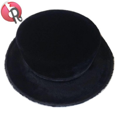 Retro men's adult long hair brushed rabbit fur felt borsalino jewish hat fedora hat for wear and collection